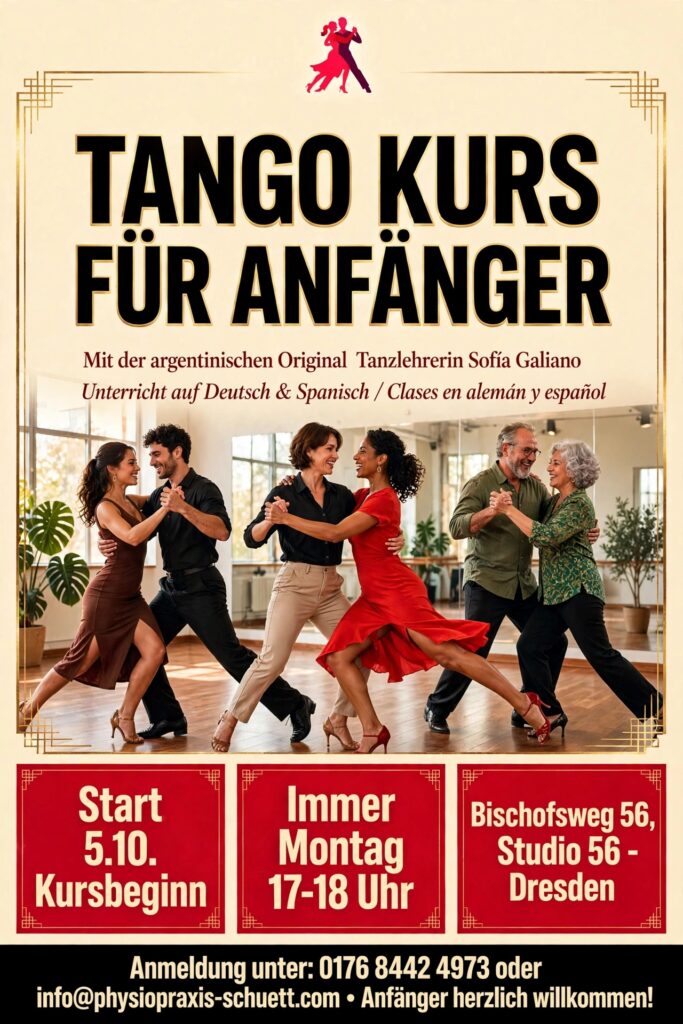 Werbegrafik "Tangokurs für Anfänger"